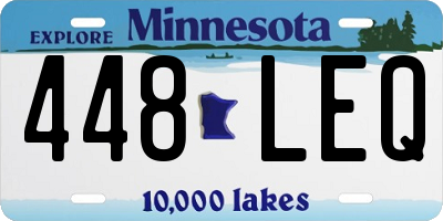 MN license plate 448LEQ