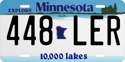MN license plate 448LER
