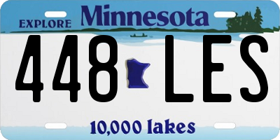 MN license plate 448LES