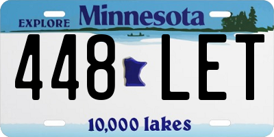 MN license plate 448LET
