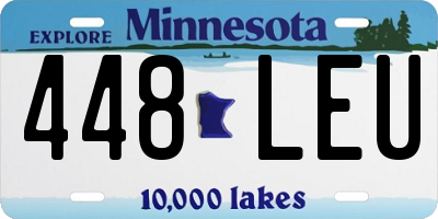 MN license plate 448LEU