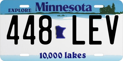 MN license plate 448LEV