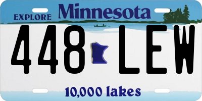 MN license plate 448LEW