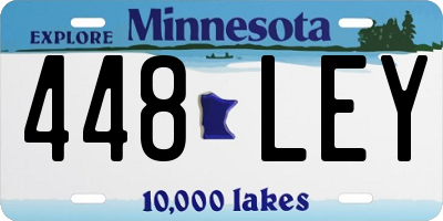 MN license plate 448LEY