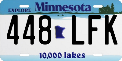 MN license plate 448LFK