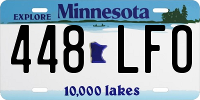 MN license plate 448LFO