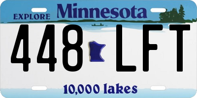 MN license plate 448LFT