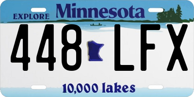 MN license plate 448LFX