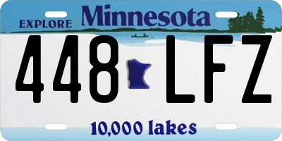 MN license plate 448LFZ