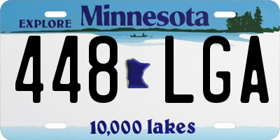 MN license plate 448LGA