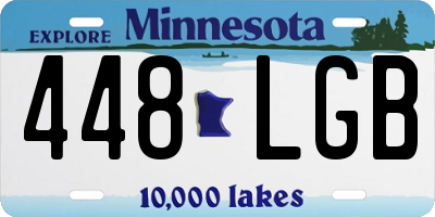 MN license plate 448LGB