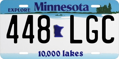 MN license plate 448LGC