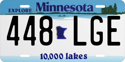 MN license plate 448LGE