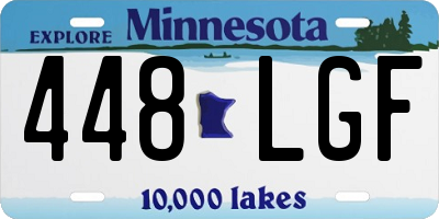 MN license plate 448LGF