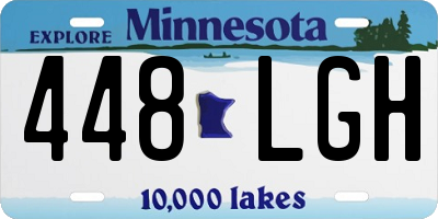 MN license plate 448LGH