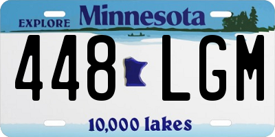 MN license plate 448LGM