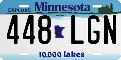 MN license plate 448LGN