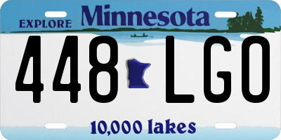 MN license plate 448LGO