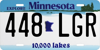MN license plate 448LGR