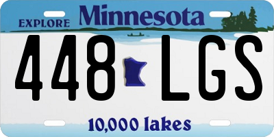 MN license plate 448LGS