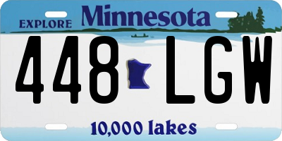 MN license plate 448LGW