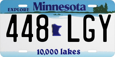 MN license plate 448LGY