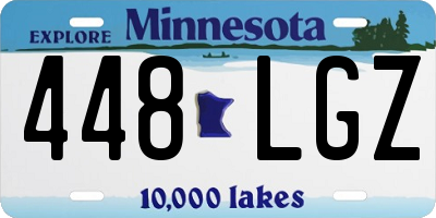 MN license plate 448LGZ