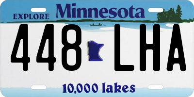 MN license plate 448LHA
