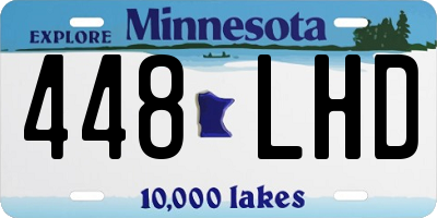 MN license plate 448LHD