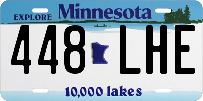 MN license plate 448LHE