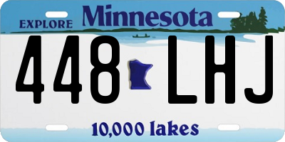MN license plate 448LHJ