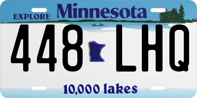 MN license plate 448LHQ