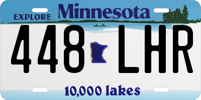 MN license plate 448LHR