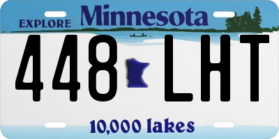 MN license plate 448LHT