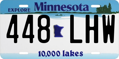 MN license plate 448LHW
