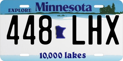 MN license plate 448LHX