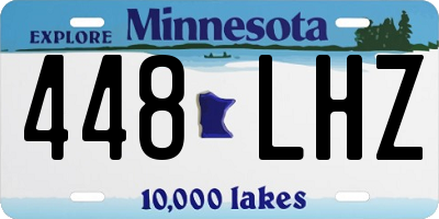 MN license plate 448LHZ