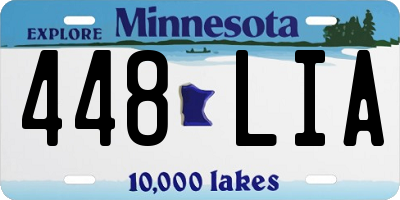 MN license plate 448LIA