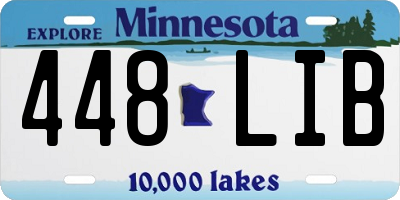 MN license plate 448LIB