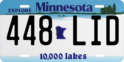 MN license plate 448LID