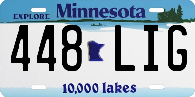 MN license plate 448LIG