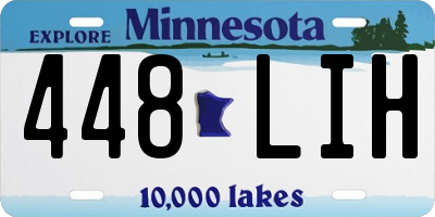 MN license plate 448LIH
