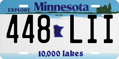 MN license plate 448LII
