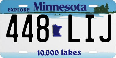 MN license plate 448LIJ