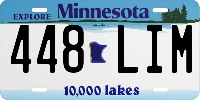 MN license plate 448LIM