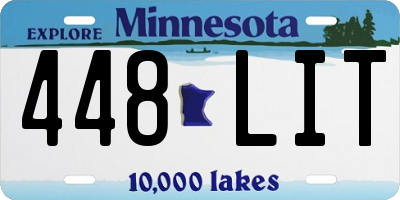 MN license plate 448LIT