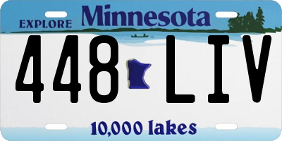 MN license plate 448LIV