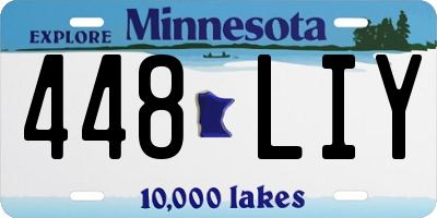 MN license plate 448LIY