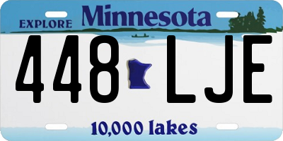 MN license plate 448LJE