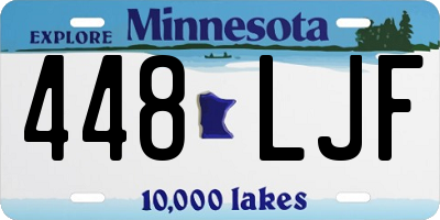MN license plate 448LJF